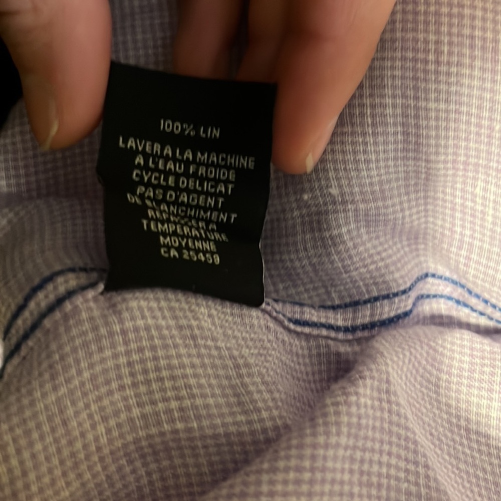 Neiman Marcus || XXL 100% linen long sleeve button down - Picture 3 of 3